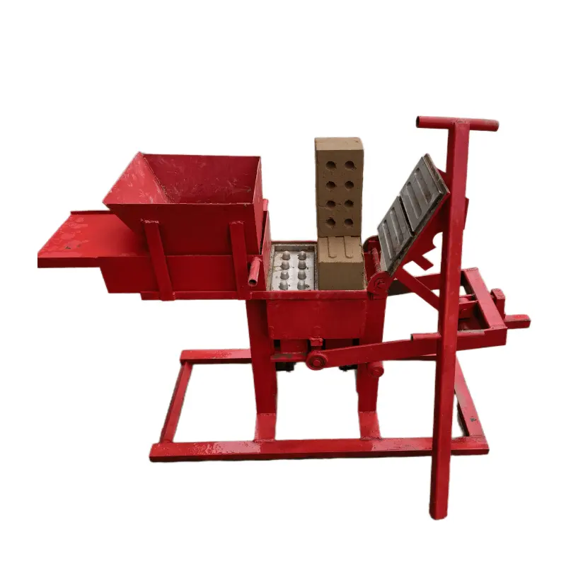 Maquinaria industrial para la construcción Pequeña máquina de bloques de arcilla Lego Prensa de bloques de enclavamiento de arcilla manual