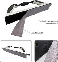 Bloc de ponçage réglable de haute qualité 70x400mm avec fixation auto-agrippante, outil abrasif sans poussière pour le polissage automobile
