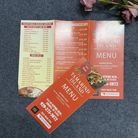 Menu de restaurant personnalisé OEM, impression offset, brochure tri-pliée, dépliant plié, livret