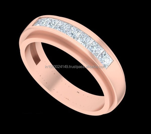 Anillo de Compromiso y Boda de Lujo para Mujer, con Diamante CVD Cultivado en Laboratorio, Corte Brillante, Biselado, Chapado en Oro sobre Plata de Ley, Estilo Vintage - Product Image 4