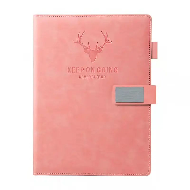 Customized Printing 2021 Office Supplies PU Leather Cover Sketchbook Planner Spiral Notebook