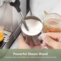 Machine à café expresso semi-automatique avec écran numérique pour la maison, le bureau, le café, le barista, utilisation facile pour la préparation du café
