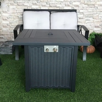 Table de foyer extérieur moderne en acier à gaz propane, idéale pour la décoration de jardin, le camping et les fêtes – Offre spéciale