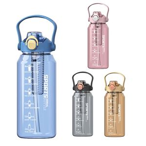 <b>Large</b>-capacity Plastic Water Bottle, Transparent and Heat-resistant Sports Water Cup 1000ml - Product Image 1