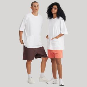 T-shirt personnalisé sérigraphié pour hommes en coton été automne poche poitrine unie - Product Image 3