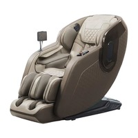 Fauteuil de massage corporel complet moderne à pression d'air 3D, zéro gravité, chauffant, pour épaules, taille, fessiers, pieds, cou et dos, avec logo personnalisé