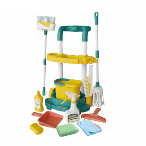Set De Limpieza De Juguete De 12 Piezas Para Niños – Escoba, Recogedor, Fregona Y Cubo – Juego Realista Para Imitar Tareas Del Hogar De 3 A 6 Años