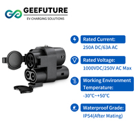 Adaptateur de charge GEEFUTURE EV Charger 250A DC/63AAC, adaptateur de charge CCS1 vers CCS2