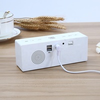 Jam Alarm LED Digital meja senyap Modern, Jam Alarm dengan Mode peredupan lampu malam, dua port pengisi daya USB, Timer cermin untuk meja dan kantor