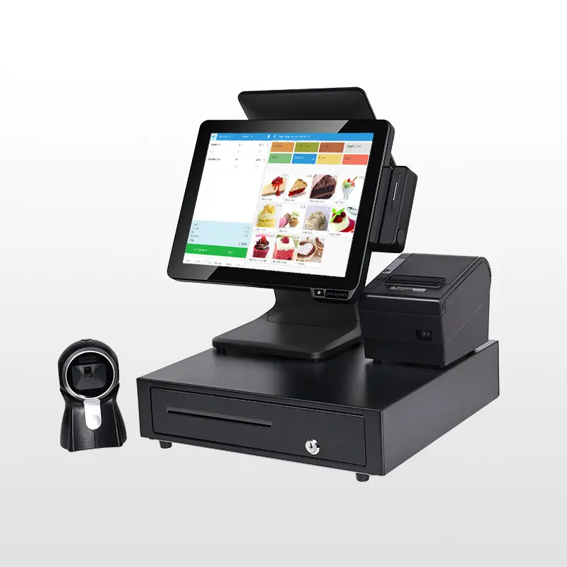 3years warranty 15inch aluminium alloy shell touch all in one Fanless Pos systems for store