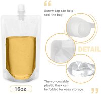 Offre Spéciale clair stockage en plastique Doypack pliable Portable 4L 5 litres contenants à boire emballage bec pochette sac à eau