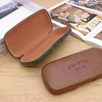 Boîte de rangement de lunettes de soleil rectangulaire en cuir PU de luxe personnalisée, vente en gros, étui pour lunettes