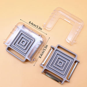 3 en 1 légume pomme de terre tomate carotte courgettes éplucheur avec pivot, julieenne dentelée lames en acier inoxydable avec couvercle - Product Image 2