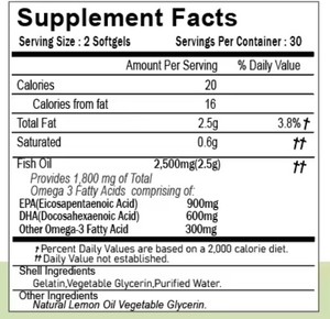 แคปซูลน้ำมันปลาโอเมก้า 3 แบบซอฟเจล ยี่ห้อ OEM ผลิตภัณฑ์เสริมอาหารจากธรรมชาติ EPA DHA บำรุงหัวใจ สายตา และผิวพรรณ จัดส่งรวดเร็ว - Product Image 3