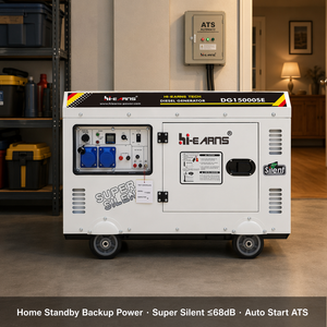 Générateur portable silencieux Hiearns 8KW 10KW 15KVA DG15000SE Monocylindre Démarrage 50Hz 60Hz CE DG15000SE Générateur 10 Kw Renouvelable - Product Image 3