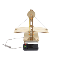 Kit de pont escamotable motorisé en bois DIY, ensemble d'ingénierie en contreplaqué durable, matériel d'apprentissage de la physique Montessori, laboratoire d'architecte junior