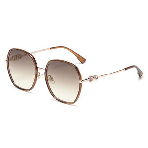 Nuevas gafas de sol polarizadas con montura cuadrada de estilo europeo para mujer, protección UV400, montura de metal TR, lentes TAC, negro C1 DL-D6412 - Product Image 5