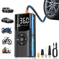 Gonfleur de pneus de voiture numérique portable et léger 12V, pompe à air USB avec batterie externe, rechargeable Type C, jauge de pression numérique ABS, rapide