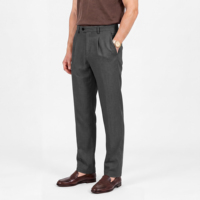 Chino décontracté personnalisé avec logo, vente en gros, tissu respirant de luxe avec laine, chino pour homme