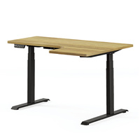 Bureau informatique électrique ergonomique moderne en L, réglable en hauteur, pour le travail à domicile, table d'étude assis-debout pour adultes