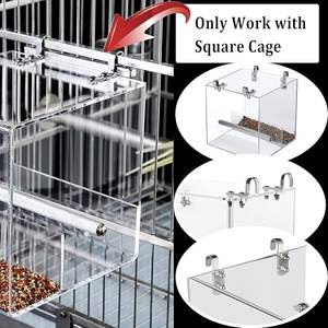 กรงนกอะคริลิกแบบไม่หกสำหรับนกแก้วนกคอกคาทีลอริคีต - Product Image 5
