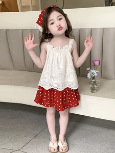 Conjunto de 3 Piezas para Niñas, Top sin Mangas de Algodón Transpirable, Pantalones Cortos y Turbante, Traje de Verano para Bebés, Ropa Infantil a la Moda - Product Image 1