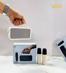 M33 Không Dây Màu Xanh Răng Loa 3 Màu Sắc Phong Cách Kép <span class=keywords><strong>Microphone</strong></span> Bao Gồm Tay Cầm Tay Thiết Kế Cho Karaoke & Âm Nhạc Thưởng thức - Product Image 3