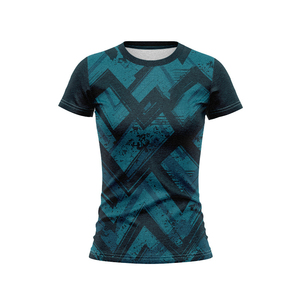 T-shirt d'entraînement ajusté pour femme, couleur bordeaux, style Queensland, vêtements de sport pour supporters, maillot de football - Product Image 4