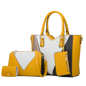 Bolso <span class=keywords><strong>de</strong></span> Mano Grande <span class=keywords><strong>de</strong></span> PU para Mujer, a la Moda, con Cierre <span class=keywords><strong>de</strong></span> Cremallera, Forro <span class=keywords><strong>de</strong></span> Poliéster, Patrón Geométrico y Color en Contraste, Verano 2020 - Product Image 3