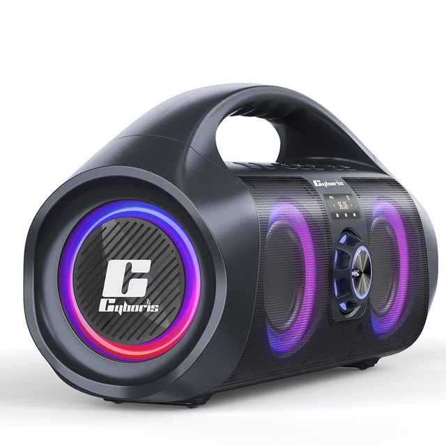 F29 Portable Speakers Wireless 120W Portable Outdoor Speaker Loud Stereo with RGB Light Deep Bass Subwoofer for Party