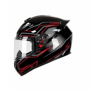 Casque de moto intégral avec impression graphique de dessin animé, visière transparente, protection contre les chocs, pour les motards adultes - Product Image 3