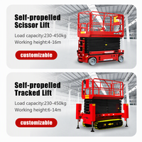Plateforme élévatrice mobile à ciseaux électrique autopropulsée CHANGDING GTJZ12 113 kg, plateforme télescopique de 13,8 m, table de travail, double commande, haute