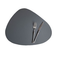 Set de table triangulaire en similicuir Pebble, créatif, imperméable, résistant à l'huile et à la chaleur, style INS, pour décoration de Noël