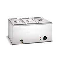 Kommerzielle Lebensmittel wärmer Arbeits platte Edelstahl 2 Pfannen Propan Marie Dampf tisch LPG Gas Bain Marie Food Warmer