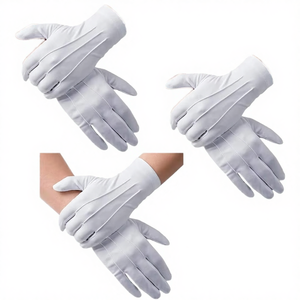 Gants de poignet OEM en coton biologique blanc, sérigraphiés, pour francs-maçons, toutes saisons, écologiques, respirants et durables, vente chaude - Product Image 4