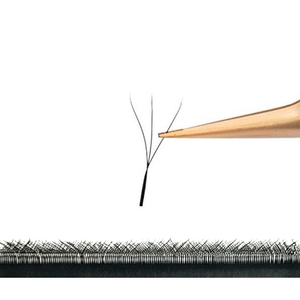 Faux <span class=keywords><strong>cils</strong></span> 2D UU à double pointe parallèle, forme UU, légers, fins, naturels, flexibles, compacts, volume russe, pré-fabriqués - Product Image 4