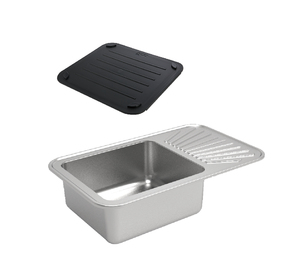 Au-dessus du Comptoir En Acier Inoxydable Simple Bol <span class=keywords><strong>Évier</strong></span> De Cuisine Avec Égouttoir GR-648 - Product Image 1