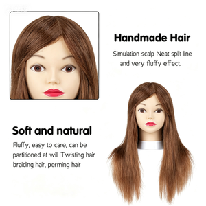 Tête <span class=keywords><strong>de</strong></span> Mannequin <span class=keywords><strong>Afro</strong></span> 100% <span class=keywords><strong>Cheveux</strong></span> Naturels pour Formation en Coiffure, Tête <span class=keywords><strong>de</strong></span> Poupée Cosmétologique avec <span class=keywords><strong>Cheveux</strong></span> Yaki, Tête d'Entraînement pour Coiffeur - Product Image 3