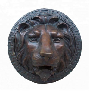 Magnifica testa di Leone spruzza acqua scultura in bronzo muro Leone statua in bronzo - Product Image 3