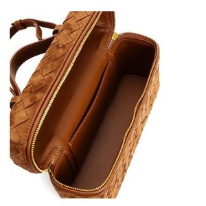 กระเป๋าถือสะพายข้างทรงกล่องข้าวกลางวัน <span class=keywords><strong>หนัง</strong></span>กลับ งานถัก สำหรับผู้หญิง แฟชั่นลำลอง กระเป๋าถือขนาดเล็ก กระเป๋าคลัทช์ - Product Image 3