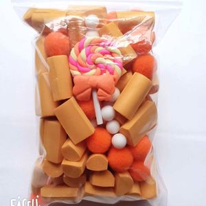 Venta al por mayor de accesorios de arcilla DIY para slime, tiras de espuma, cuentas, bolas, resina, dulces, juguetes de modelado coloridos con empaque en bolsa para jugar - Product Image 1