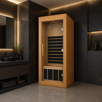Sauna infrarouge traditionnel individuel en bois massif pour intérieur, modèle 2026, très demandé – Cabine de sauna sec