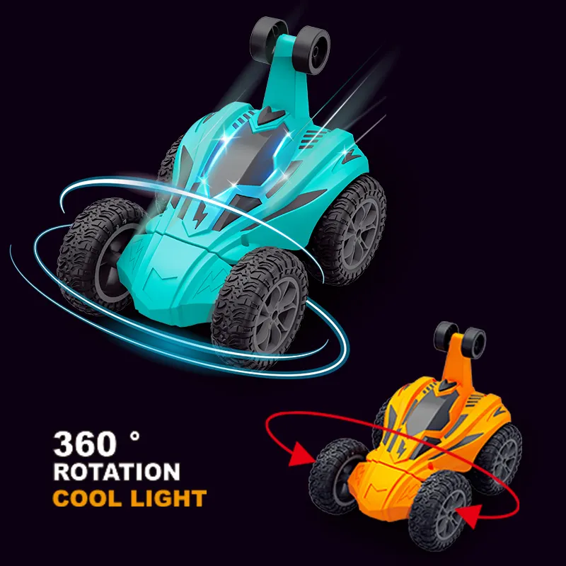 Nouveau Design de voiture cascadeuse 2022 pas cher cascadeur Drift RC voitures garçons cadeau Rotation à 360 degrés Cool Light RC voiture télécommande