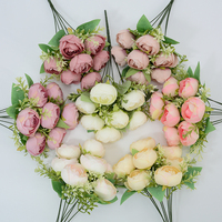 Groothandel Zevenkoppige Kunstzijden Bloemen Bruiloft Boeketten Bloemenontwerp Stijl Voor Arrangement