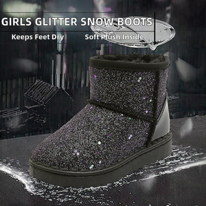 Nuovi Stivali <span class=keywords><strong>Invernali</strong></span> Unisex per Bambini con Paillettes Termiche Suola Morbida Impermeabili Tomaia in Poliestere per Esterni - Product Image 2