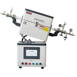 Horno tubular de laboratorio Precio 1700C Horno de tubo de vacío eléctrico de una sola zona con tubo de alúmina y bridas de sellado - Product Image 5