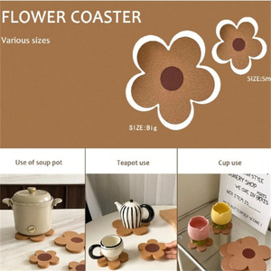Sous-verres classiques en liège résistants à la chaleur, épais, en bois, pour verres à vin, tasses à café et mugs – Vente en gros pour thé et café - Product Image 6