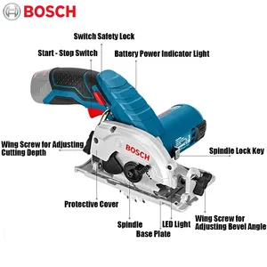 <span class=keywords><strong>Scie</strong></span> <span class=keywords><strong>circulaire</strong></span> électrique <span class=keywords><strong>BOSCH</strong></span> GKS 12V-LI, professionnelle, multifonctionnelle, rechargeable, sans fil, pour le travail du bois, <span class=keywords><strong>scie</strong></span> à découper, usage domestique - Product Image 2
