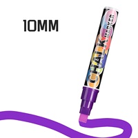 Marqueur à craie liquide à pointe de 10 mm, 8 couleurs, réutilisable, pour enseignes LED, tableau noir, verre, décoration, vente en gros