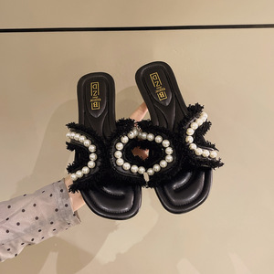 Sandales plates à lanières pour femmes, style féerique, inspirées des perles françaises, nouvelle collection 2026, tendance, pour la plage - Product Image 5